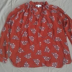 Rust Floral Loft Blouse